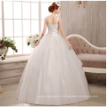 SLS057YC Ivory Bride Gown One Shoulder with Flowers Pleated Upper Part Ball Gown Wedding Dress In Stock